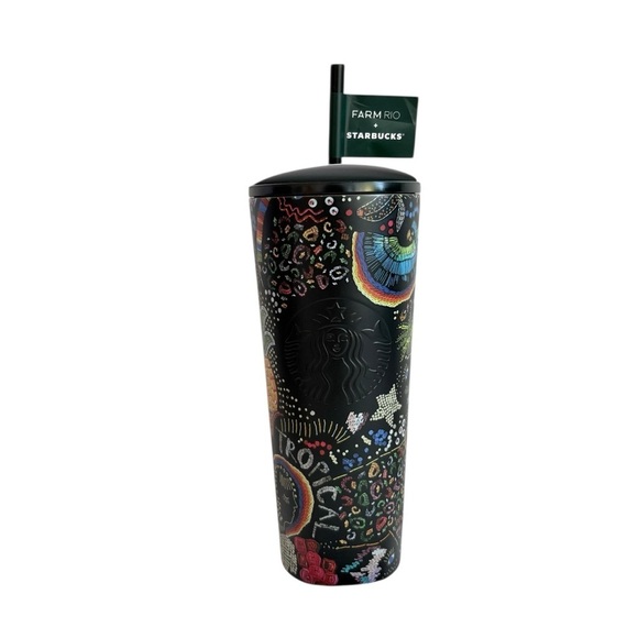 Starbucks x Farm Rio Black 24oz Tumbler - Picture 2 of 6